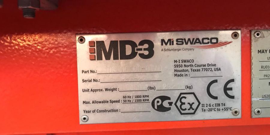 MI Swaco MD-3 Shaker
